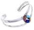 Multicolor Inlay Sterling Silver Cuff Bracelet Jewelry BW70456