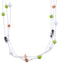 Multicolor Bead Liquid Silver 3-Strand Necklace Jewelry BW71705