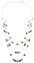 Liquid Silver 3-Strand Kingman Turquoise Bead Necklace PS71039