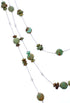 Liquid Silver 3-Strand Kingman Turquoise Bead Necklace PS71039