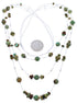 Liquid Silver 3-Strand Kingman Turquoise Bead Necklace PS71039