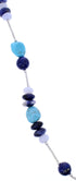 Multicolor And Genuine Sterling Silver Bead Necklace PS71075