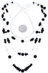 Liquid Sterling Silver 3-Strand Onyx Bead Necklace PS71042