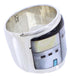 Silver Multicolor Native American Design Ring Size 6-3/4 YS71205