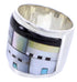 Silver Multicolor Native American Design Ring Size 6-3/4 YS71205