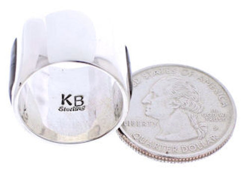 Silver Multicolor Native American Design Ring Size 6-3/4 YS71205