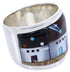 Native American Design Jewelry Multicolor Ring Size 6-1/2 YS71291