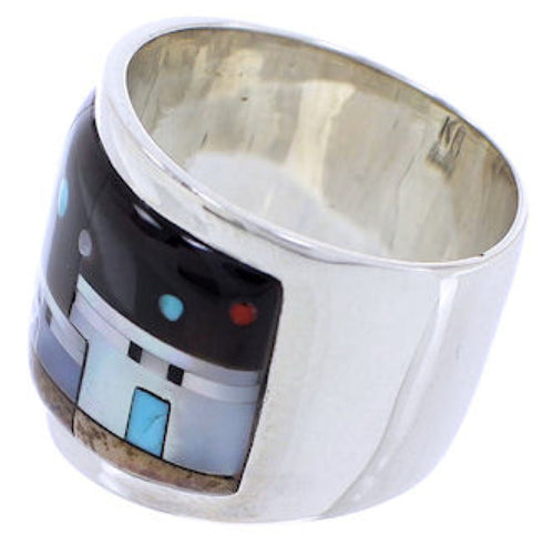 Native American Design Jewelry Multicolor Ring Size 6-1/2 YS71291