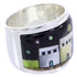 Native American Design Multicolor Jewelry Ring Size 8-1/2 YS71312
