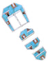 Southwestern Multicolor Silver Turquoise Ranger Belt Buckle AW70618