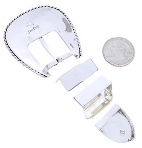 Turquoise Sterling Silver Multicolor Ranger Belt Buckle AW70594