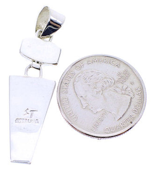 Genuine Sterling Silver Jewelry Multicolor Inlay Pendant BW70959