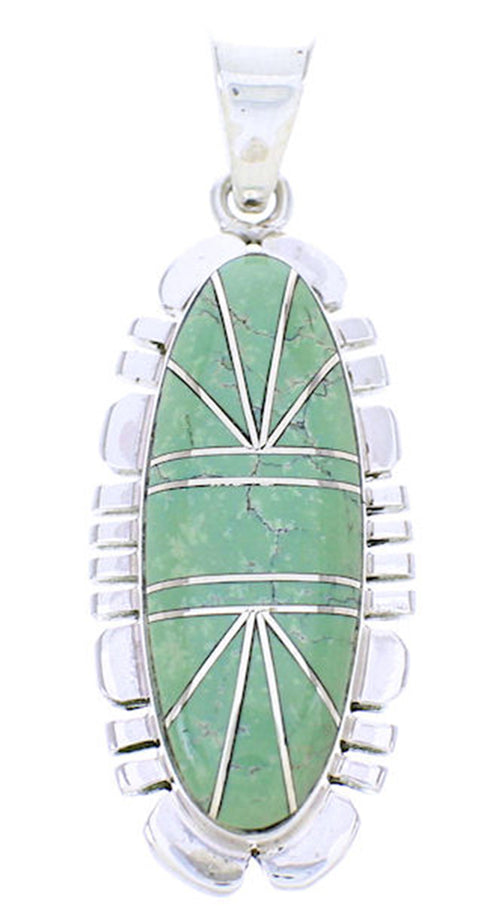 Turquoise Inlay Jewelry Sterling Silver Pendant BW71007