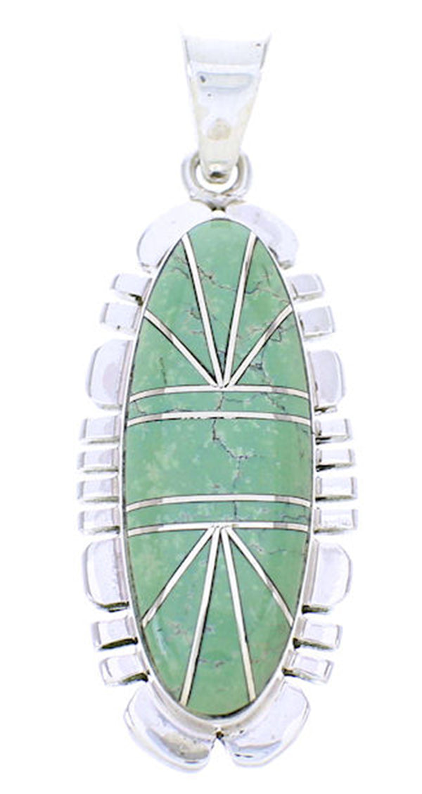 Turquoise Inlay Jewelry Sterling Silver Pendant BW71007