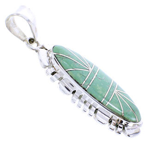 Turquoise Inlay Jewelry Sterling Silver Pendant BW71007