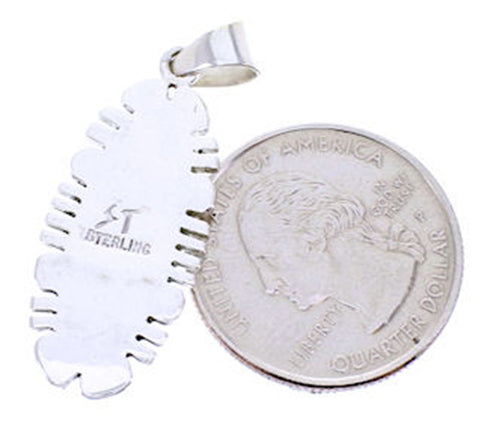 Turquoise Inlay Jewelry Sterling Silver Pendant BW71007