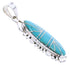 Genuine Sterling Silver Turquoise Inlay Slide Pendant BW71008