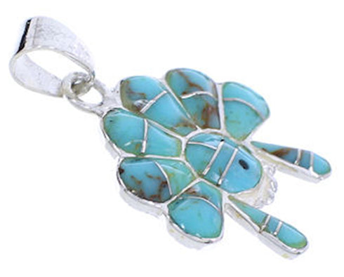 Turquoise Jet Chief Headdress Slide Pendant YS70809