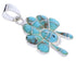 Turquoise Jet Chief Headdress Slide Pendant YS70809