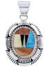 Southwest Multicolor Sterling Silver Jewelry Pendant AW70690
