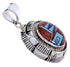 Genuine Silver Southwest Multicolor Inlay Pendant Jewelry AW70701