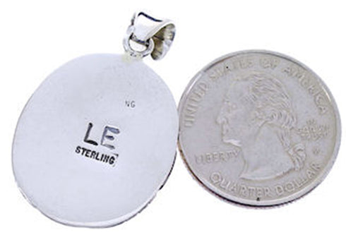 Genuine Silver Southwest Multicolor Inlay Pendant Jewelry AW70701