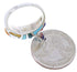 Turquoise Multicolor Jewelry Sterling Silver Ring Size 7-3/4 AW70813
