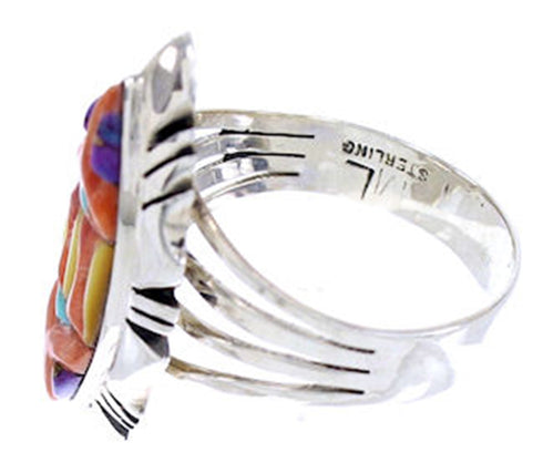 Southwestern Multicolor Oyster Shell Ring Size 8-1/2 Jewelry AW70799