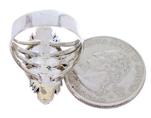 Southwestern Multicolor Oyster Shell Ring Size 8-1/2 Jewelry AW70799