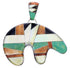 WhiteRock Multicolor Sunset Bear Jewelry Pendant YS70879