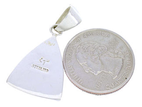 Multicolor Inlay Sterling Silver Pendant DW71627