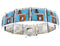 Turquoise Multicolor Inlay Sterling Silver Link Bracelet BW71194