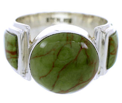 Sterling Silver And Turquoise Jewelry Ring Size 8-1/4 BW71097