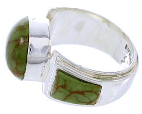 Sterling Silver And Turquoise Jewelry Ring Size 8-1/4 BW71097