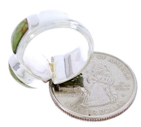 Sterling Silver And Turquoise Jewelry Ring Size 8-1/4 BW71097