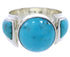 Silver And Turquoise Jewelry Ring Size 5-3/4 BW71141