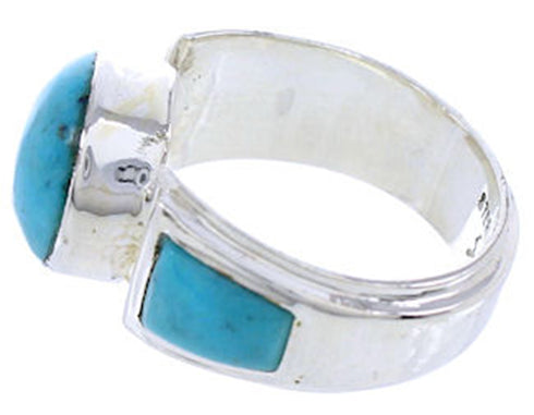 Silver And Turquoise Jewelry Ring Size 5-3/4 BW71141