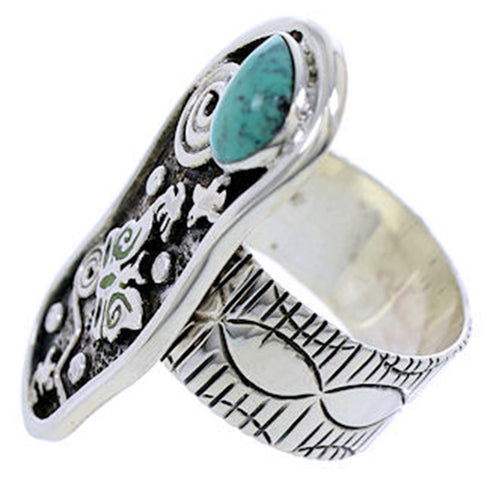 Genuine Sterling SIlver Turquoise Butterfly Ring Size 6-1/2 BW71159