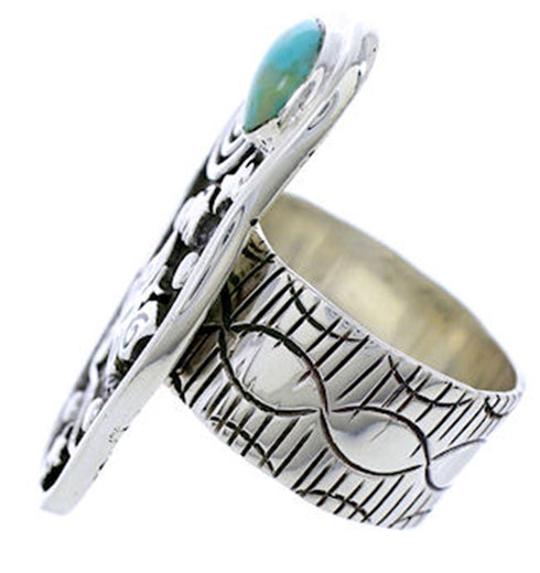 Genuine Sterling Silver Turquoise Butterfly Ring Size 7 BW71179