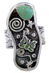 Genuine Sterling Silver Turquoise Butterfly Ring Size 5-1/4 BW71187