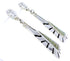 Turquoise Inlay And Sterling Silver Post Dangle Earrings AW71228