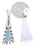 Turquoise Southwestern Jewelry Silver Post Dangle Earrings AW71231