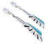 Southwestern Jewelry Turquoise And Silver Post Dangle Earrings AW71232