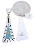 Southwestern Jewelry Turquoise And Silver Post Dangle Earrings AW71232