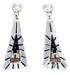 Multicolor Silver Native American Village Design Earrings YS71386