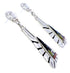 Multicolor Silver Native American Village Design Earrings YS71386