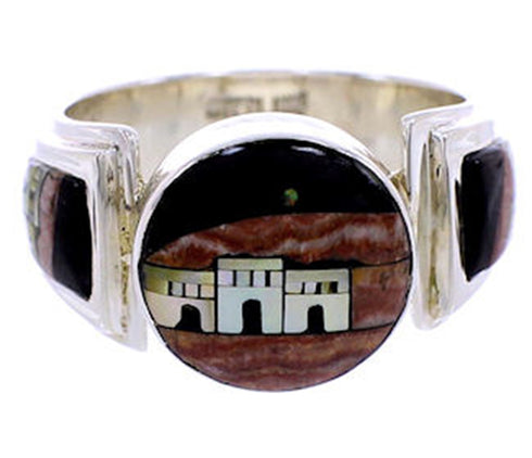 Multicolor Native American Village Design Ring Size 6-1/4 AW71473