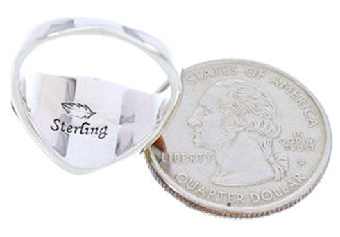 Multicolor Turquoise Inlay Silver Jewelry Ring Size 6-1/2 BW71550