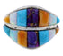 Turquoise Multicolor Inlay Jewelry Ring Size 7-3/4 BW71577