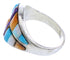 Turquoise Multicolor Inlay Jewelry Ring Size 7-3/4 BW71577